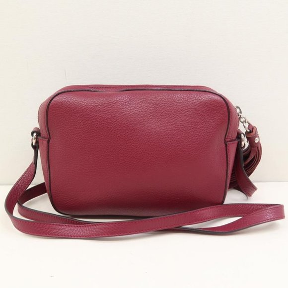 💯 Auth Gucci Soho Disco Studded Winered Calfskin - Picture 2 of 8